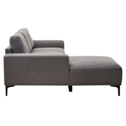 Foulon 3 Seat Fabric Right Chaise Sofa