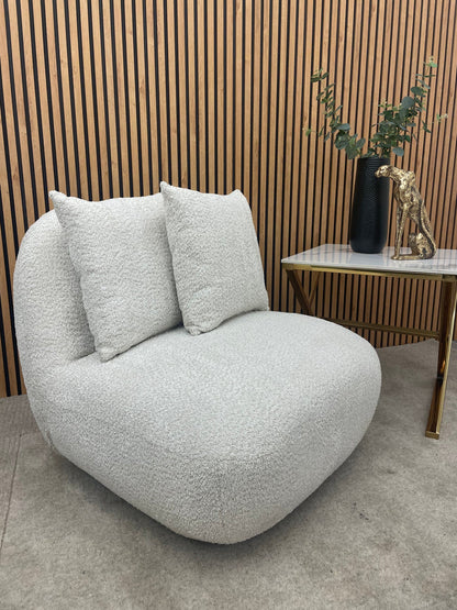 Miami Boucle Swivel Accent Chair