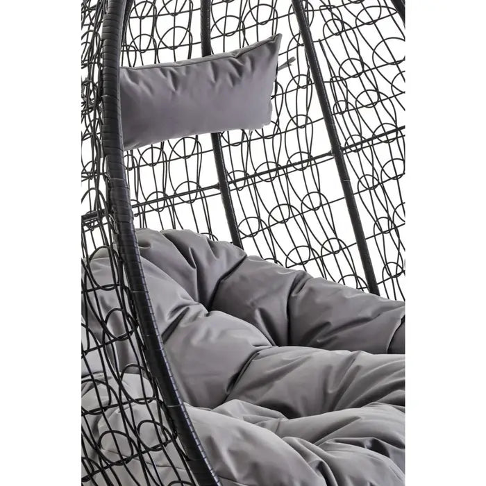 Goa Double Black Hanging Chair With Round Base