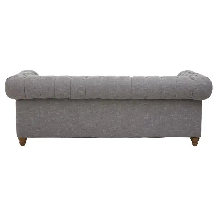 Stella Three Seat Grey Linen Sofa