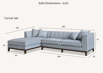 Luxo Corner Group in Dolphin Boucle