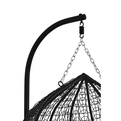 Goa Double Black Hanging Chair With Round Base