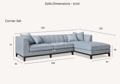 Luxo Corner Group in Dolphin Boucle