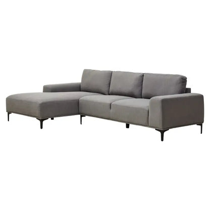 Foulon 3 Seat Fabric Right Chaise Sofa