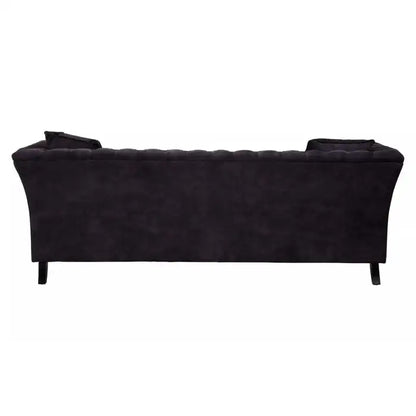 Sabina Three Seat Grey Velvet Sofa