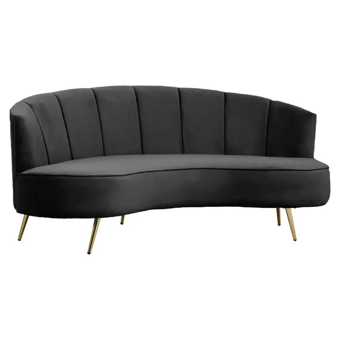 Hanna Three Seat Velvet Sofa