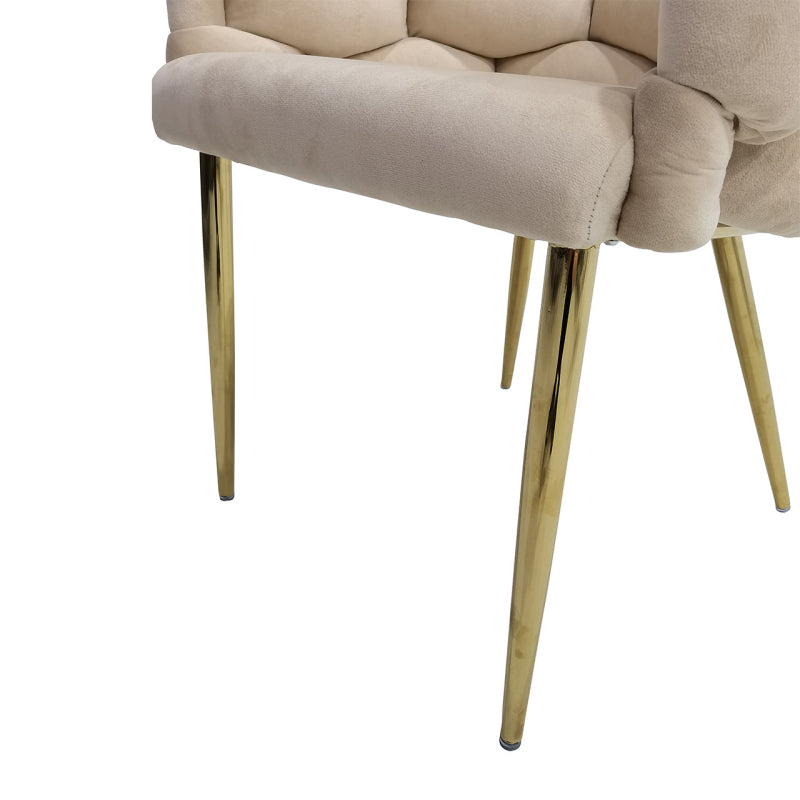 Margaux Cream Velvet with Gold Legs Dining Chair