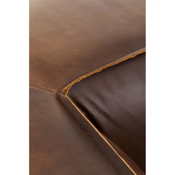 King Seater Mexico Brown Leather Sofa