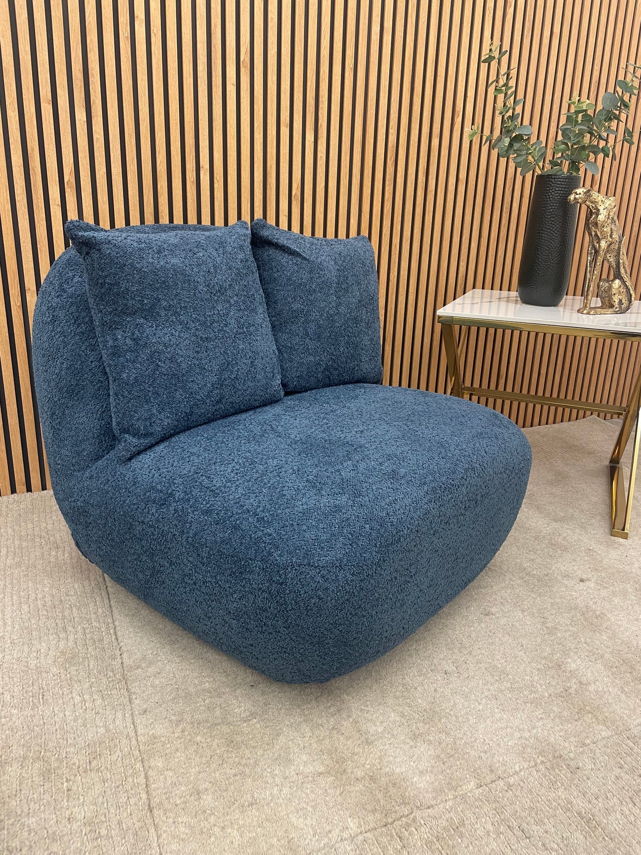 Miami Boucle Swivel Accent Chair