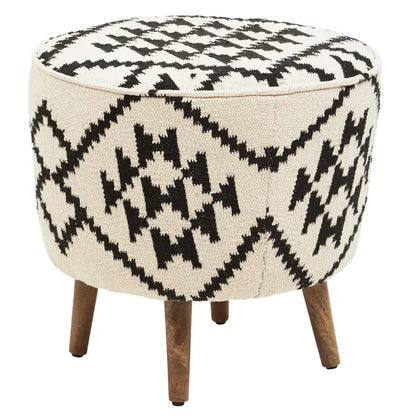 Celina Round Patterned Footstool