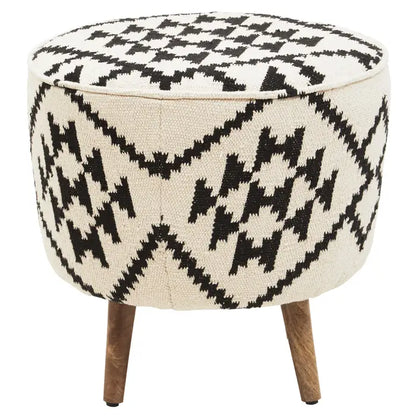 Celina Round Patterned Footstool