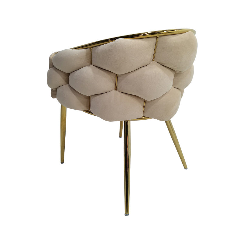 Margaux Cream Velvet with Gold Legs Dining Chair