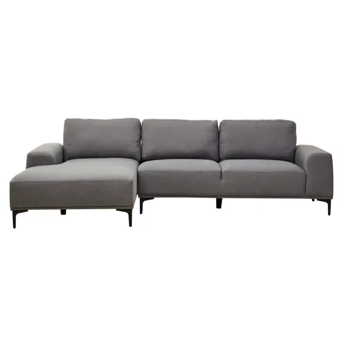 Foulon 3 Seat Fabric Right Chaise Sofa