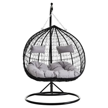 Goa Double Black Hanging Chair With Round Base