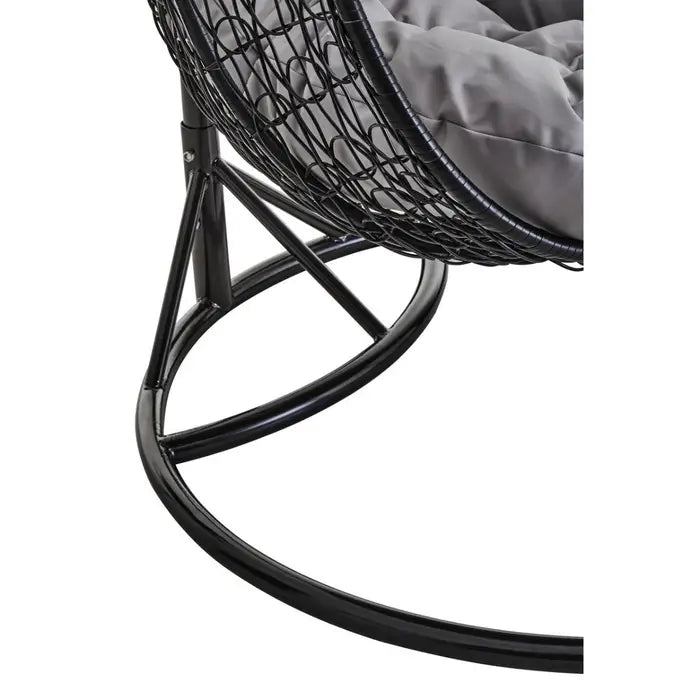 Goa Double Black Hanging Chair With Round Base