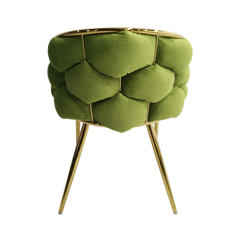 Margaux Green Velvet with Gold Legs Dining Chair