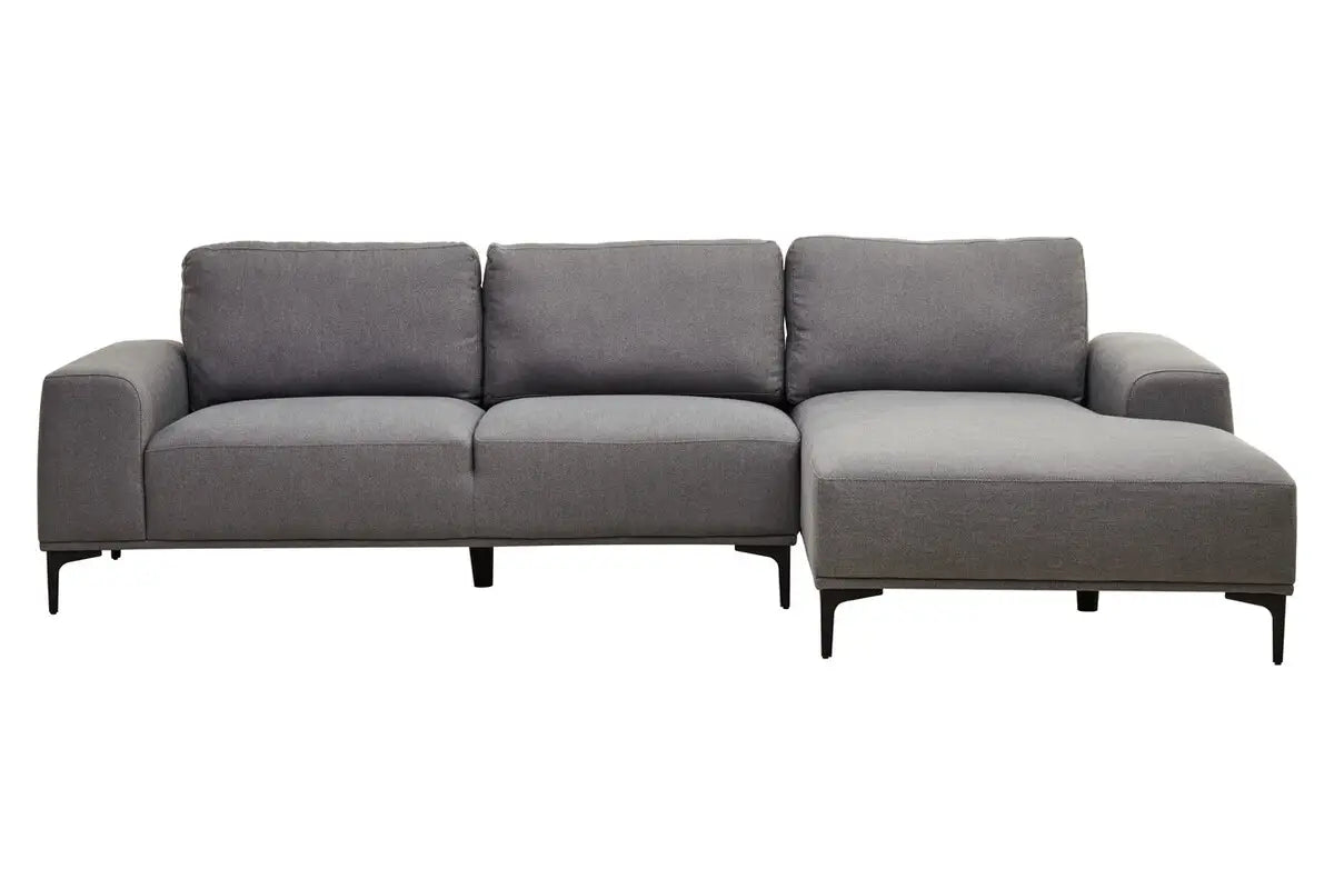 Foulon 3 Seat Fabric Right Chaise Sofa