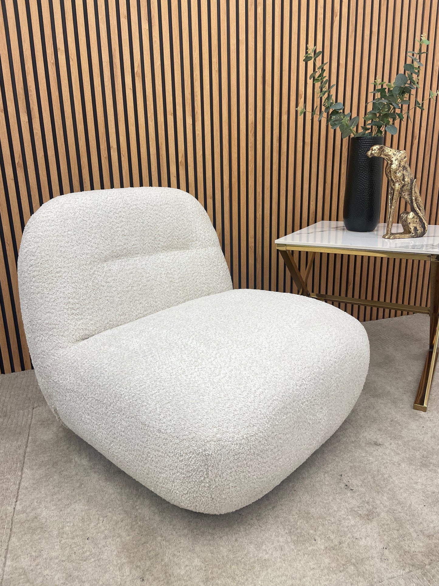 Miami Boucle Swivel Accent Chair