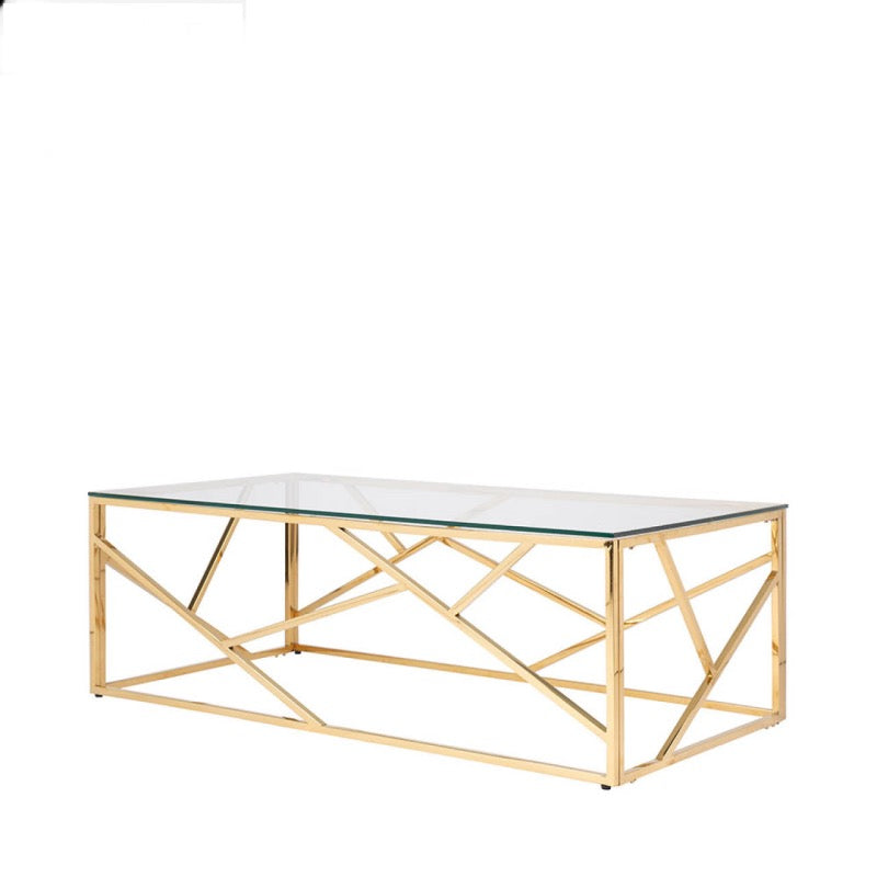 Zaria Gold Metal Coffee Table