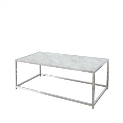 Caria White Marble Effect Coffee Table