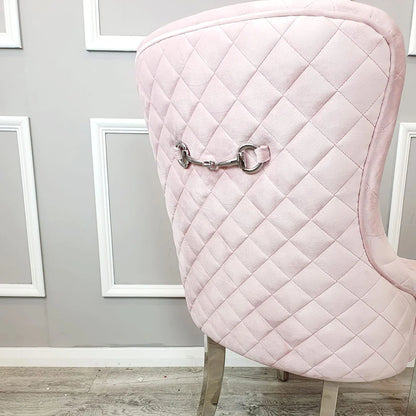 Kate Dining Chair in Pink Velvet