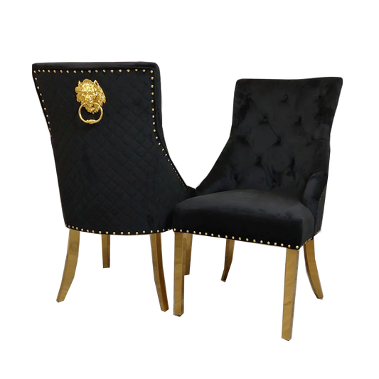 Black Bexie Gold Dining Chair