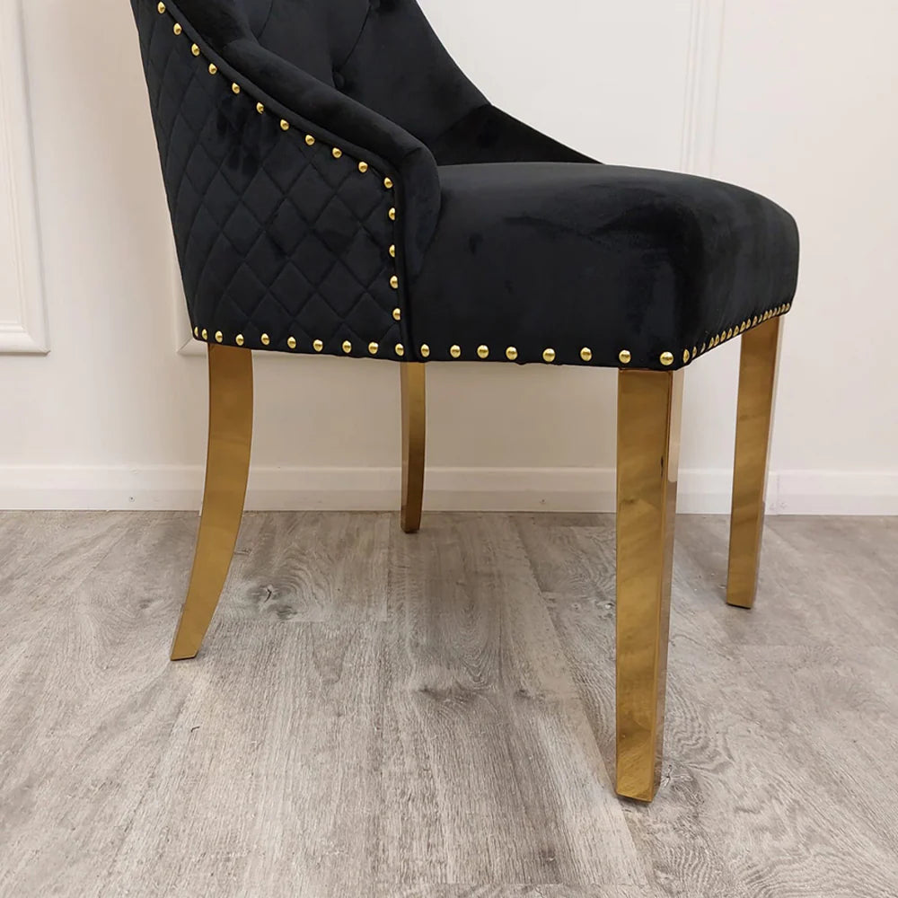 Black Bexie Gold Dining Chair