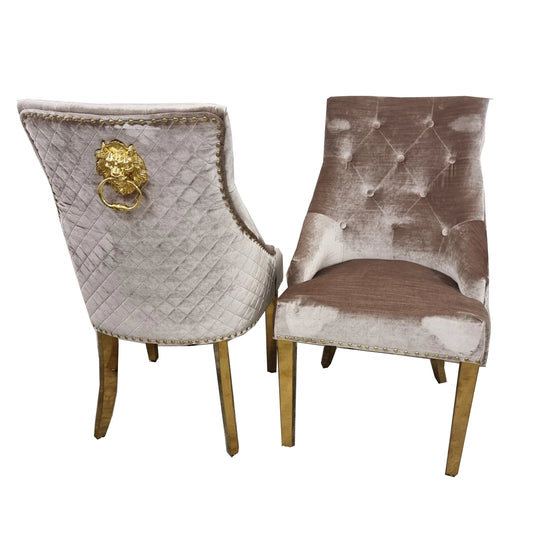 Beige Bexie Gold Dining Chair