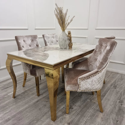 Beige Bexie Gold Dining Chair