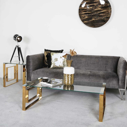 Apexi Gold Metal Coffee Table