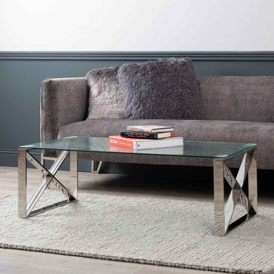 Zeni Stainless Steel Coffee Table