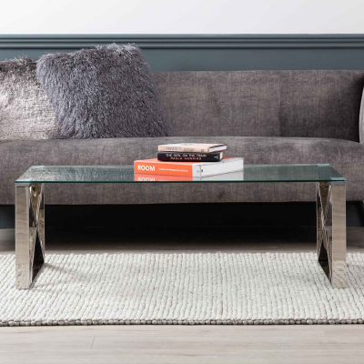 Zeni Stainless Steel Coffee Table