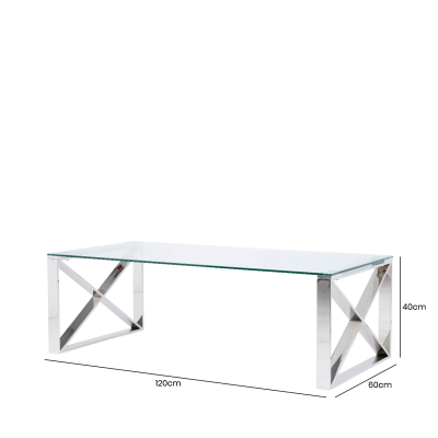 Zeni Stainless Steel Coffee Table