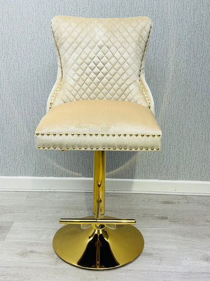 Vouge Cream Ring Knocker Bar Stool