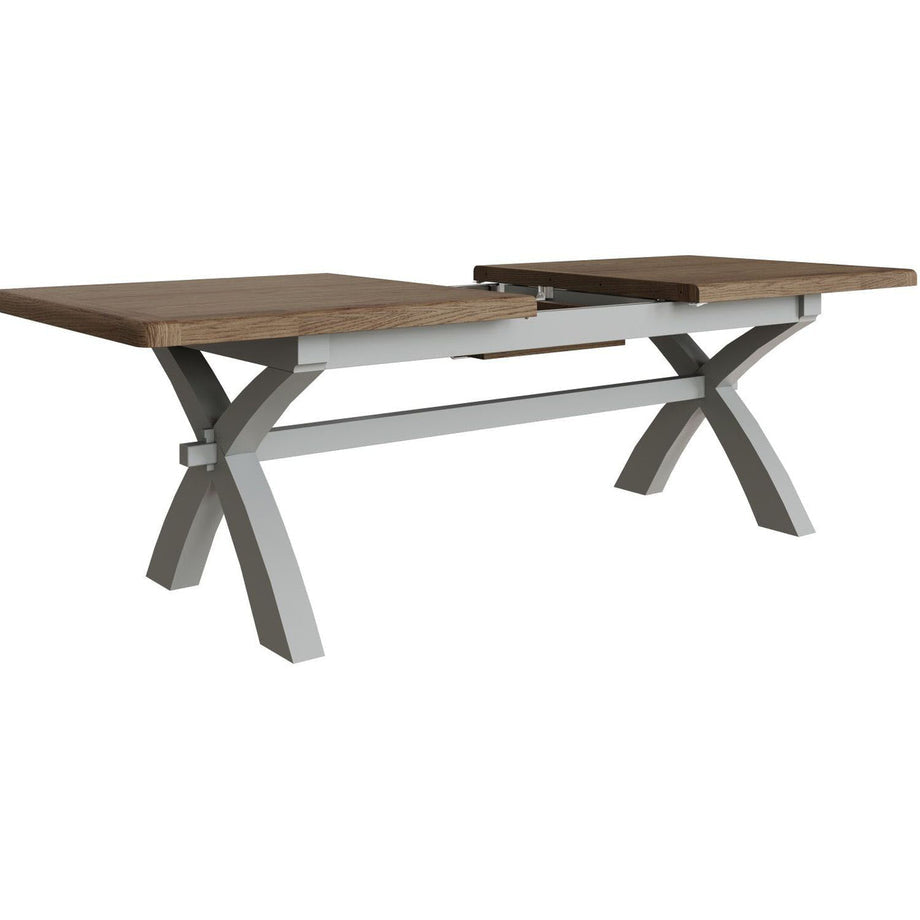 Grey 2.0m Cross Legged Extending Table/Table set