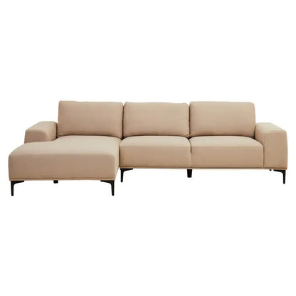 Foulon 3 Seat Fabric Right Chaise Sofa