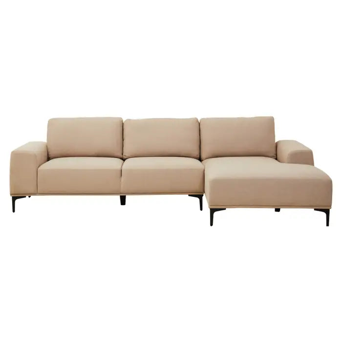 Foulon 3 Seat Fabric Right Chaise Sofa