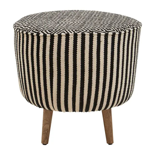 Celina Striped Footstool