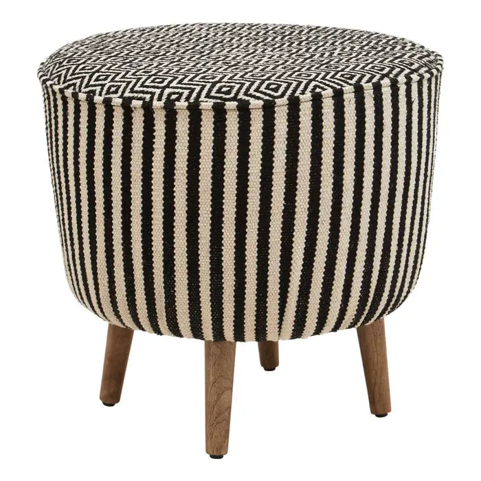 Celina Striped Footstool