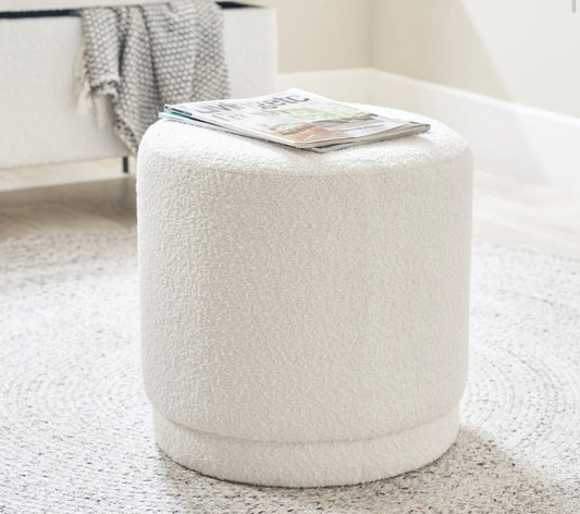 Boucle Cylinder Pouffe