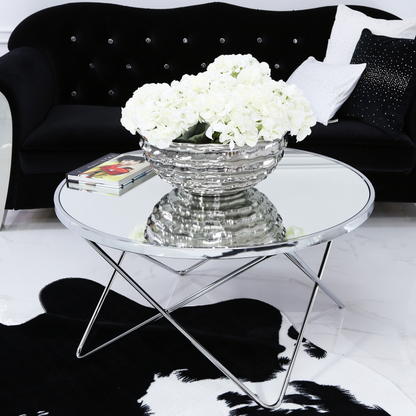 Atti Chrome and Mirror Coffee Table