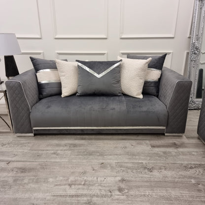 Empire 3 & 2 Seater Chrome Sofa Set