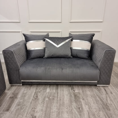 Empire 3 & 2 Seater Chrome Sofa Set