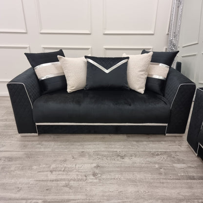 Empire 3 & 2 Seater Chrome Sofa Set