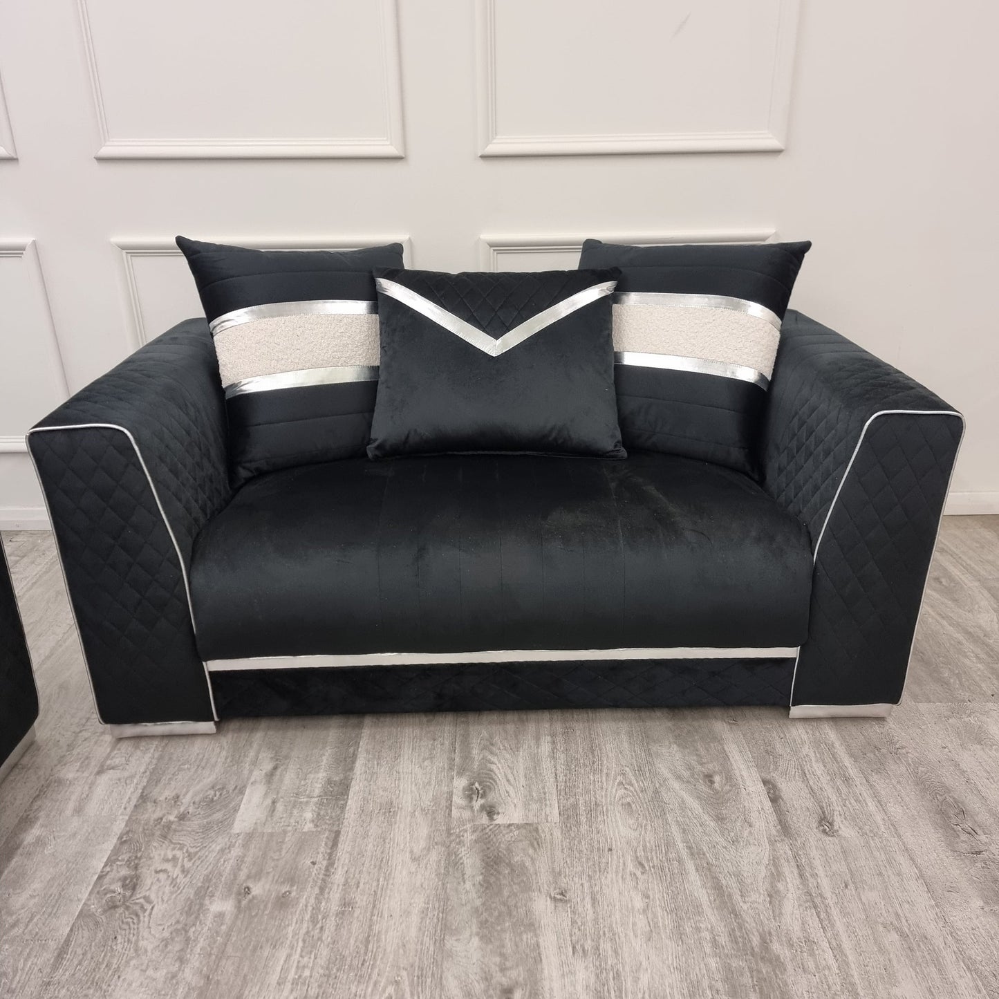 Empire 3 & 2 Seater Chrome Sofa Set