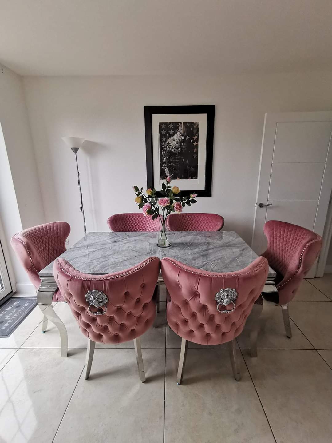 Louis Dining Table Set Valentino Chairs