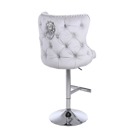 Valentino Button Back Lion Knocker Bar Stool